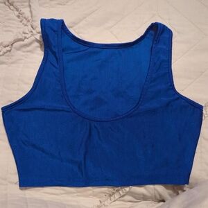 blue crop top